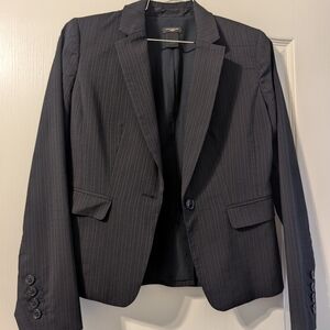Black Pinstripe Blazer